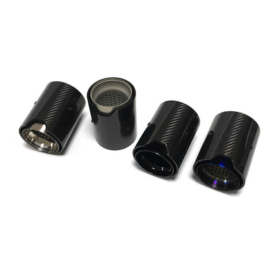 Punta del amortiguador del tubo de escape trasero de fibra de carbono para BMW Serie M 1234567 Modificación