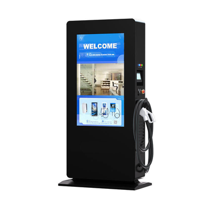 CCS Chademo 30Kw-240Kw Dc Ccs2 / Ccs1Ev Cargador con pantalla de publicidad de medios