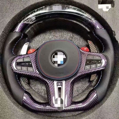 Volante de fibra de carbono BMW con cuero perforado para M3 M5 F20 F22 F30 F31 F36