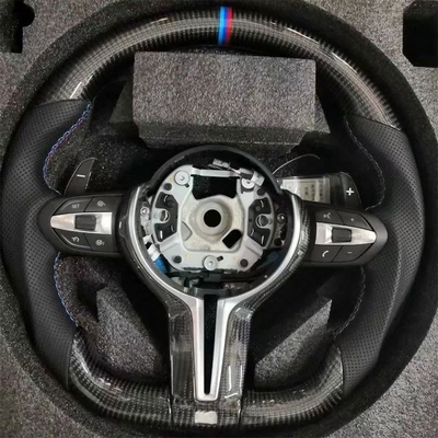 Volante de fibra de carbono BMW con cuero perforado para M3 M5 F20 F22 F30 F31 F36