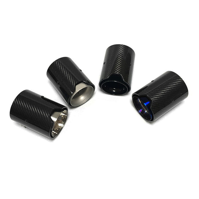 Punta del amortiguador del tubo de escape trasero de fibra de carbono para BMW Serie M 1234567 Modificación
