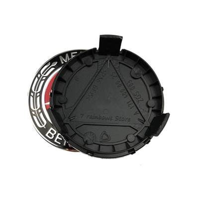 Negro Azul 75 mm Rodillo de la llanta Hub Caps Central de las ruedas Caps para Mercedes Benz A1714000025