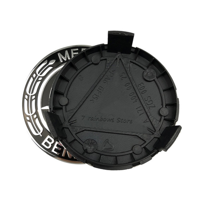 Negro Azul 75 mm Rodillo de la llanta Hub Caps Central de las ruedas Caps para Mercedes Benz A1714000025