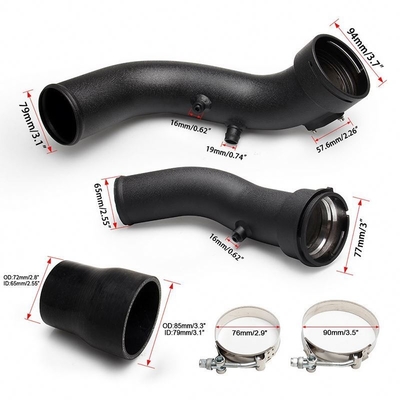 6061 Aluminio de admisión de aire tubo de carga turbo Intercooler refrigeración tubo de manguera Kit para BMW