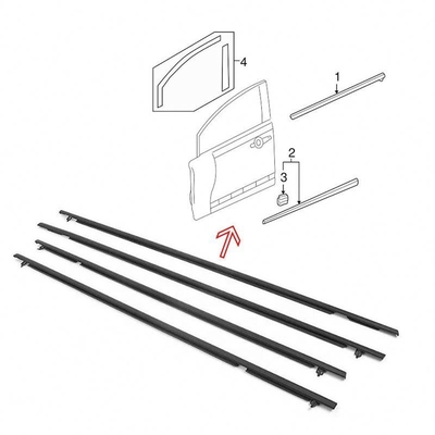 El motor de la Honda Civic 72950-Sna-A01 tiene una gran cantidad de caucho para la puerta del coche.