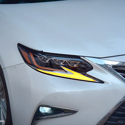 Luces de marcha diurna LED y faros LED de tres ojos para ensamblaje de faros Lexus ES