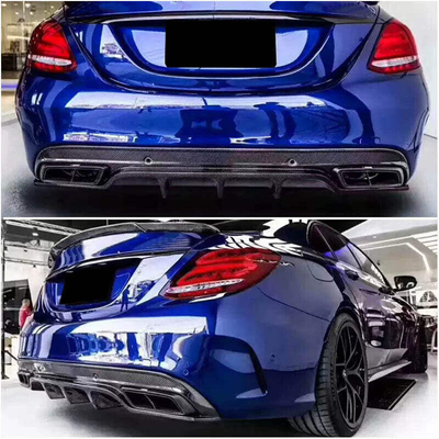 Actualice su Mercedes Benz W205 C250 Sport con el difusor de labio del parachoques trasero de fibra de carbono