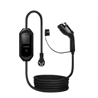 16A Cargador portátil de vehículos eléctricos tipo 1 Estación de carga con indicador LED rojo y cable
