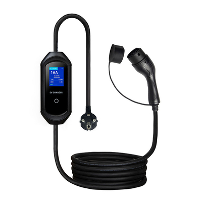 16A Cargador portátil de vehículos eléctricos tipo 1 Estación de carga con indicador LED rojo y cable