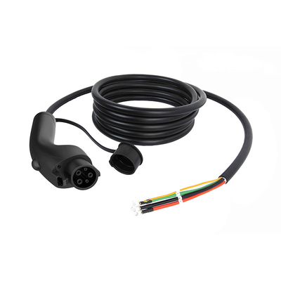 16A Cargador portátil de vehículos eléctricos tipo 1 Estación de carga con indicador LED rojo y cable