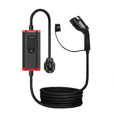 Cargador de automóviles eléctricos portátil IP65 8A-32A ajustable de tipo 1 con voltaje resistente de 2000V