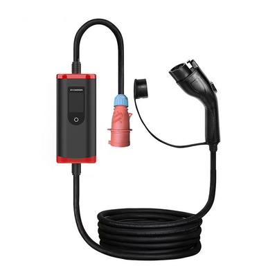 Cargador de automóviles eléctricos portátil IP65 8A-32A ajustable de tipo 1 con voltaje resistente de 2000V