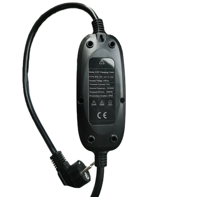 Modo 2 de cargador de vehículos eléctricos portátiles IEC 62196 AC rápido de 8A a 16A para la carga de baterías de automóviles eléctricos