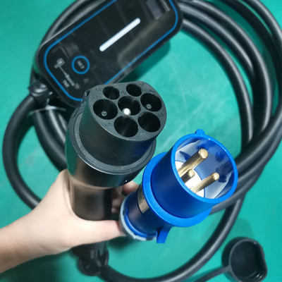 Cargador de vehículos eléctricos portátiles GBT Tipo1/Tipo2 Vehículos eléctricos con corriente ajustable 16A/32A