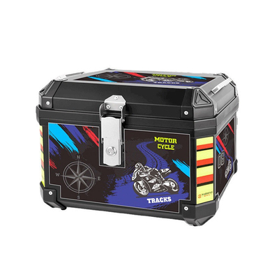 Caja de cola de motocicleta de 48L de aleación de aluminio de maletero impermeable de color negro para el rendimiento