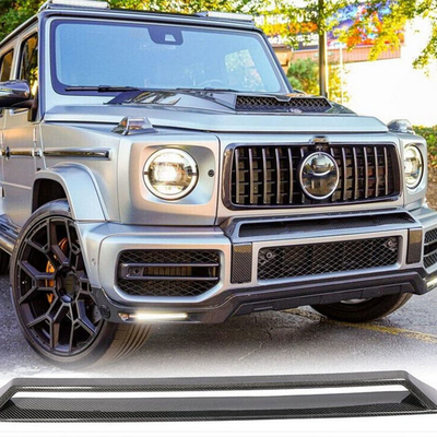 Revestimientos de ventilación de la rejilla del parachoques delantero de fibra de carbono para Mercedes Benz W463 W464 G55 G63 Amg 2019 2020
