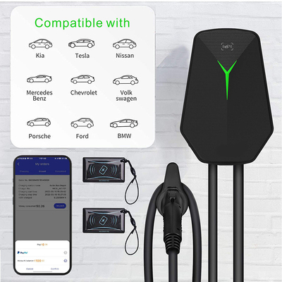 Wallbox Tipo 2 EV Cargador de pared 32A 400V Estación de carga de corriente alterna Punto de carga 7KW Parking