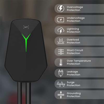 Wallbox Tipo 2 EV Cargador de pared 32A 400V Estación de carga de corriente alterna Punto de carga 7KW Parking