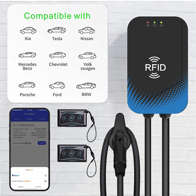 3Estación de carga eléctrica de pantalla LCD de 5 pulgadas con soporte de aplicaciones y potencia de salida de 7 kW