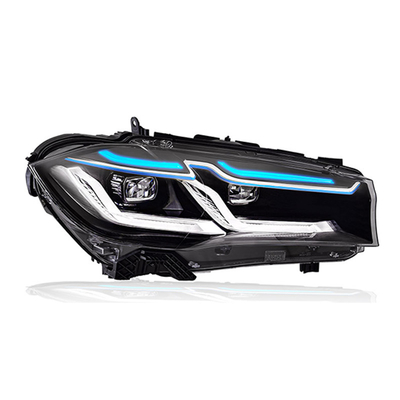Luz de marcha diurna LED modificada con señal de giro LED, conjunto de faros LED F15 14-18 BMW X5