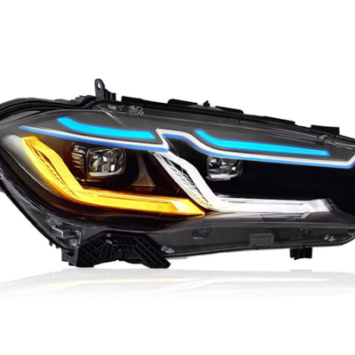 Luz de marcha diurna LED modificada con señal de giro LED, conjunto de faros LED F15 14-18 BMW X5