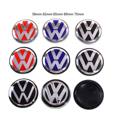 Volkswagen Car Wheel Center Cover en plástico 68mm 56mm con diseño azul personalizado