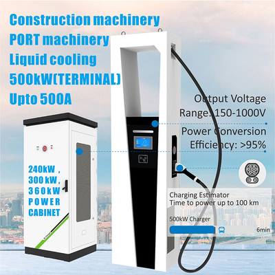 Frecuencia de entrada 40-60Hz Corriente de salida 500A Estación de carga ultrarrápida de tipo EV