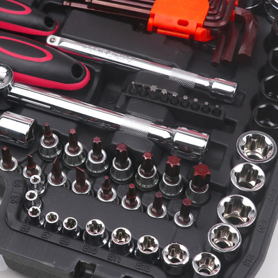 Reparación de automóviles 151PCS Caja de herramientas de automóviles 12pt 6pt Conjuntos de herramientas de conexión Kit de herramientas de reparación de automóviles