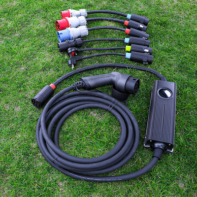 Unidad de carga de automóviles eléctricos portátiles de alta potencia de 16 kW con conexión de tipo 2