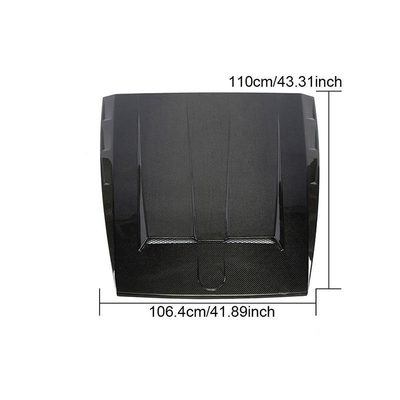 110*106.4*5CM Gloss Negro Capa del motor de fibra de carbono para Mercedes-Benz G500 G550 Amg