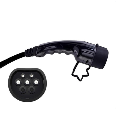 Cargador portátil de vehículos eléctricos de tipo 2 de 110V a 240V con enchufe Schuko regulable de corriente