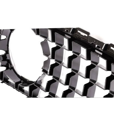 Grill de malla del parachoques delantero ABS Tipo GT Grill de rejilla delantera del automóvil para Classe C W205 2014-2018