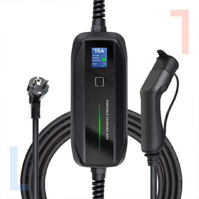 16A 3.6Kw Tipo 1/Tipo 2 Cargador eléctrico portátil para vehículos eléctricos Construcción duradera