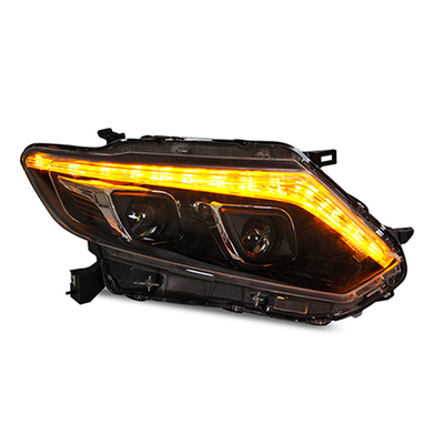 14-16 Ensamblaje de faros X-Trail con lente LED modificada y señal de giro de agua corriente