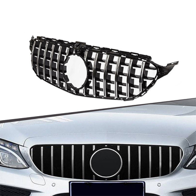 Grilla de cromo de tipo Gt negro 100% probada para Mercedes Benz Clase C W205
