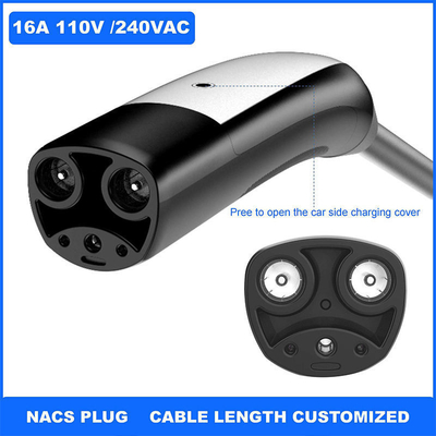 Coches eléctricos con conectores de cargador portátil para Nacs 110-240V AC / 500V DC