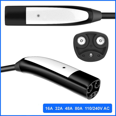 Coches eléctricos con conectores de cargador portátil para Nacs 110-240V AC / 500V DC