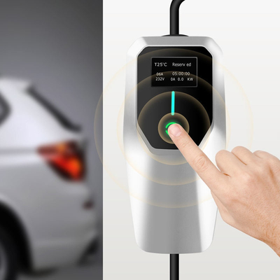 Cargador EV portátil de fase única con corriente de salida 6A-8A-10A-13A-16A-20A-24A-32A