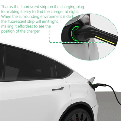 Cargador EV portátil de fase única de 230V CA con certificación IP66 y potencia de salida de 7Kw