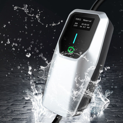 Cargador EV portátil de fase única de 230V CA con certificación IP66 y potencia de salida de 7Kw