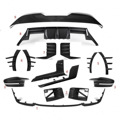 MP Estilo Fibra de carbono seco delantero parachoques de la barbilla spoiler de labio para BMW M2 G87
