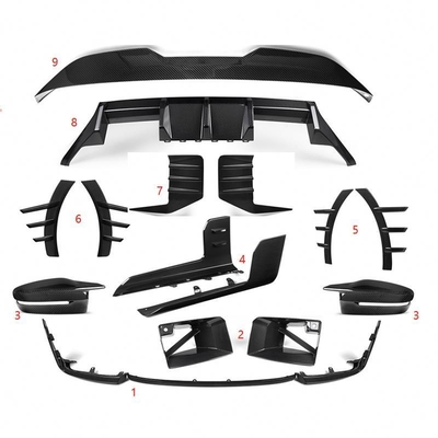 Fibra de carbono M estilo de rendimiento parachoque delantero para BMW G87 M2 Coupé fácil de instalar