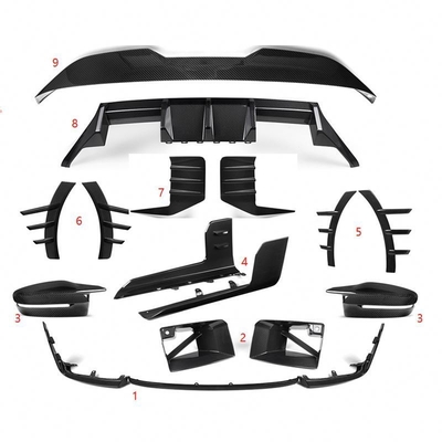 Parcela automática del parachoques delantero de tipo MP de carbono seco para BMW G80 G82 M3 M4 Otros accesorios para automóviles