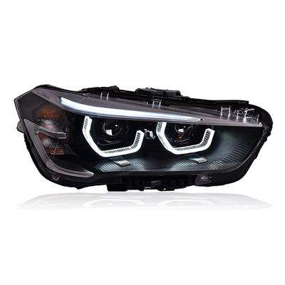 12V ensamblaje de faro de cuchara modificada luz diurna de funcionamiento LED lente láser para BMW X1