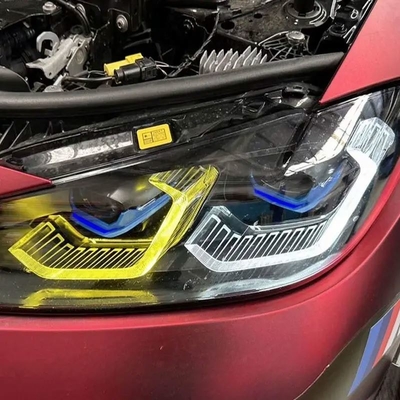 Conjunto de paneles de módulos LED de DRL amarillo limón para BMW M3 G80 M4 G82 Accesorios para automóviles de faros láser