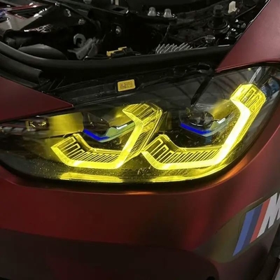 Conjunto de paneles de módulos LED de DRL amarillo limón para BMW M3 G80 M4 G82 Accesorios para automóviles de faros láser