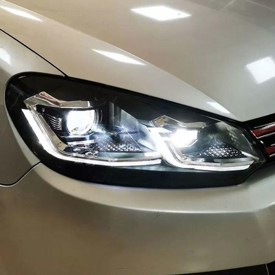 Golf 6 Faros 2009-2012 Proyector LED Lente de señal dinámica Drl Accesorios para automóviles