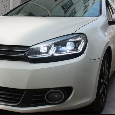 Golf 6 Faros 2009-2012 Proyector LED Lente de señal dinámica Drl Accesorios para automóviles