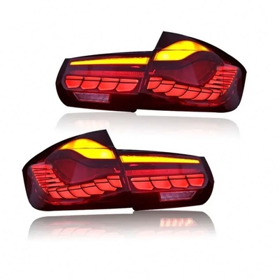 Escala de dragón Look luz trasera LED Streamer modificada hecha para BMW Serie 3 F30 F35 13-15