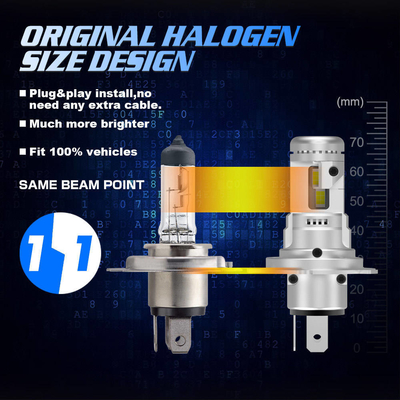 Venta 8000Lm18W H4 Auto Car Led Bulb de faro para el coche universal 30W y eficiencia
